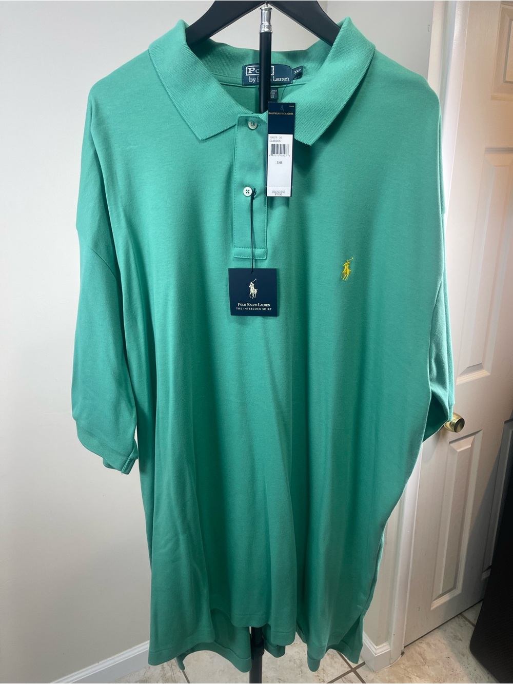 Polo by Ralph Lauren Teal Green Short-Sleeve Polo with Yellow Pony